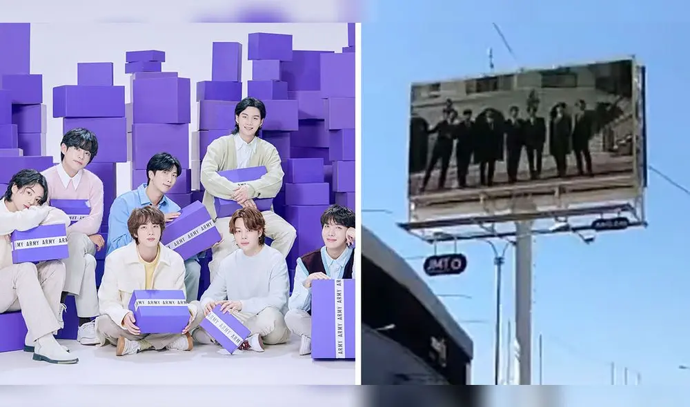 El panel se encuentra en 5 ciudades por petición de los ARMY del Perú. Foto: composición LR/Twitter/BTS Oficial/Facebook/ARMY PERU El panel se encuentra en 5 ciudades por petición de los ARMY del Perú. Foto: composición LR/Twitter/BTS Oficial/Facebook/ARMY PERU