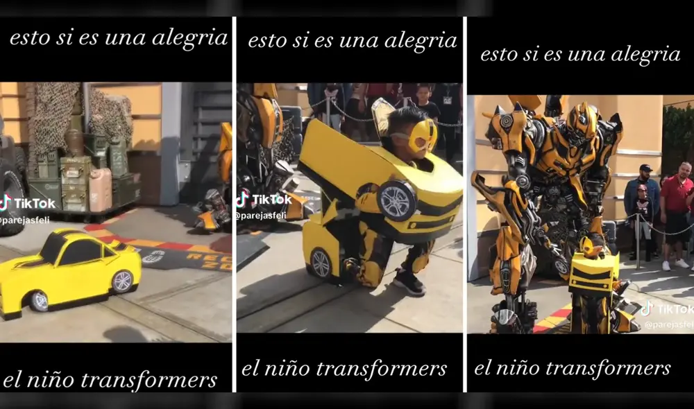 El niño y el robot protagonizaron una tierna escena. Foto: composición LR/TikTok/@parejasfeli