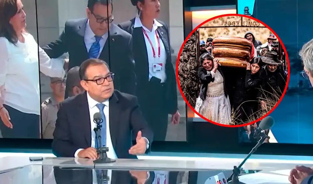 El primer ministro de Dina Boluarte apuntó que el Perú está en “un proceso de pacificación”. Foto: composición LR/captura de Youtube/RFI Español  - Video: RFI Español/YouTube