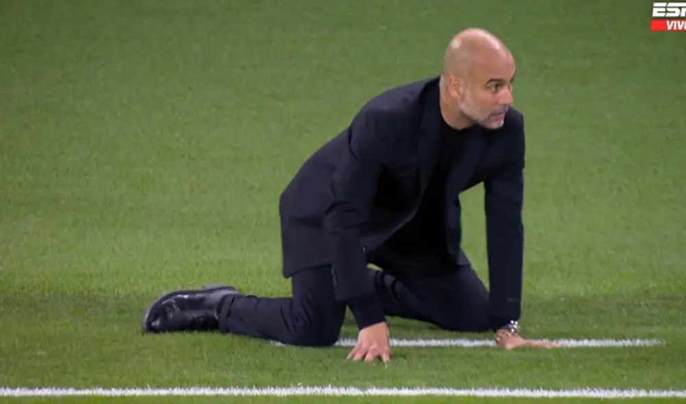 Josep Guardiola dirige su segunda final de Champions League con Manchester City. Foto: captura de ESPN | Video: ESPN