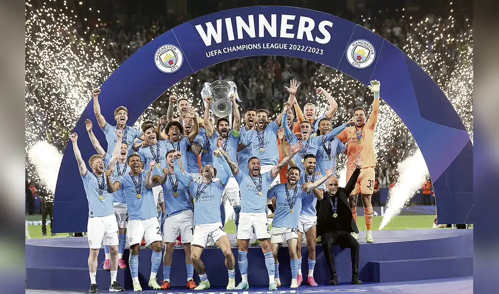 Épico. El Manchester City conquistó su primera UEFA Champions League en el Olímpico Atatürk de Estambul tras disputar un partido muy peleado. Foto: EFE Épico. El Manchester City conquistó su primera UEFA Champions League en el Olímpico Atatürk de Estambul tras disputar un partido muy peleado. Foto: EFE