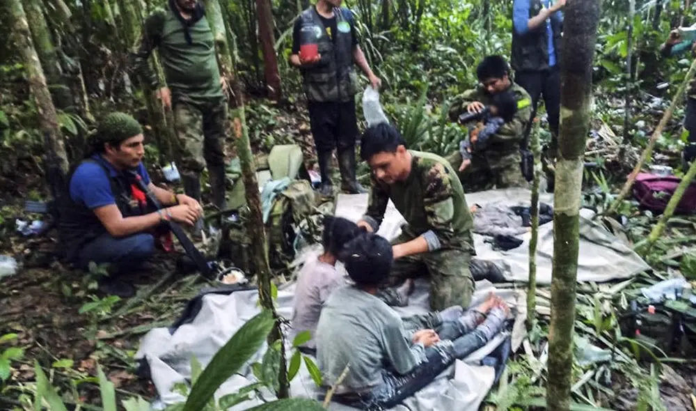 Los niños perdidos en la selva de Colombia ya se vienen recuperando progresivamente, de acuerdo a las autoridades del país. Foto: EFE Los niños perdidos en la selva de Colombia ya se vienen recuperando progresivamente, de acuerdo a las autoridades del país. Foto: EFE