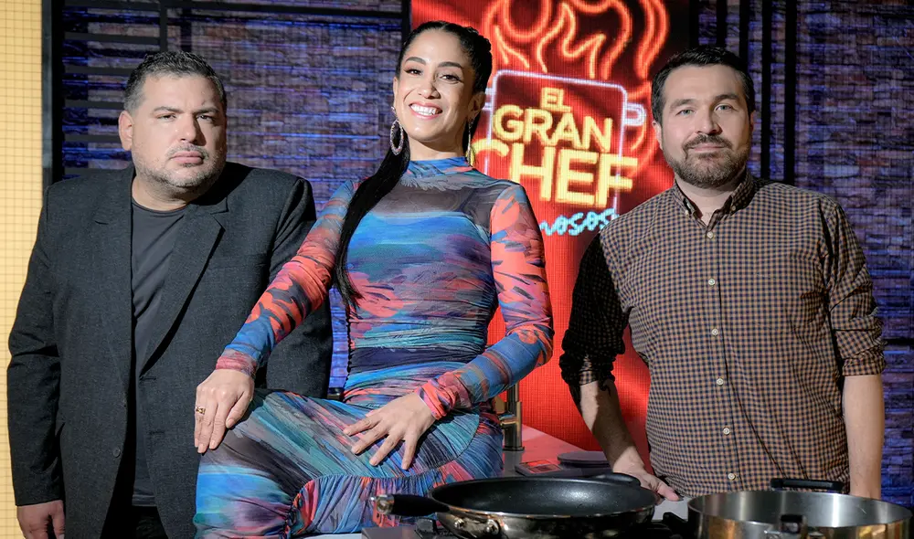 Javier, Nelly y Giacomo en el set que los ha vuelto tan mediáticos como los participantes que evalúan. Foto: John Reyes
