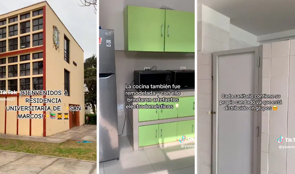 Algunos de los espacios de esta residencia fueron remodelados. Foto: composición LR/capturas de TikTok/@Yommmi27