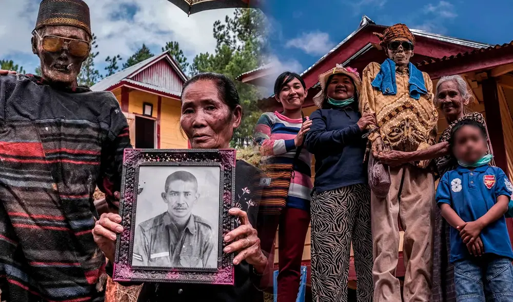 En Toraja, el funeral es el ritual más importante de su ciclo de vida. Foto: composición LR/Infobae - Video: EFE En Toraja, el funeral es el ritual más importante de su ciclo de vida. Foto: composición LR/Infobae - Video: EFE