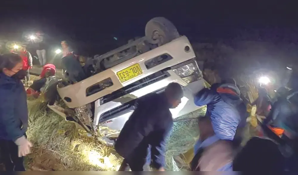 Trágico. Accidente dejó como saldo cuatro fallecidos. Foto: Difusión