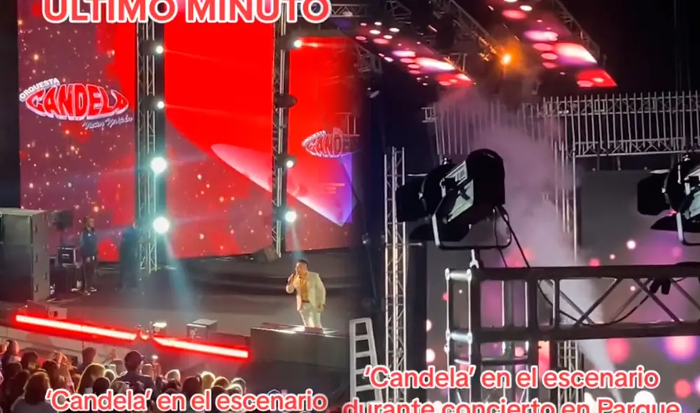 Seguridad controló el fuego que causó pánico en asistentes al Festival Cultural, en el Parque de la Exposición. Foto: composición/captura TikTok