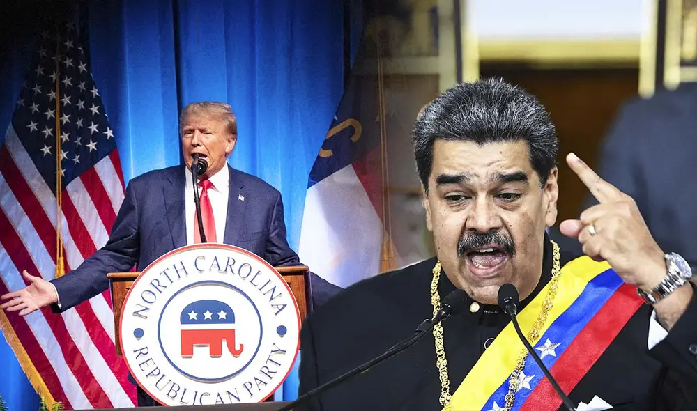 Donald Trump señaló que Estados Unidos hace rico a Nicolás Maduro. Foto: composición LR/AFP - Video: @monitoreamos/Twitter