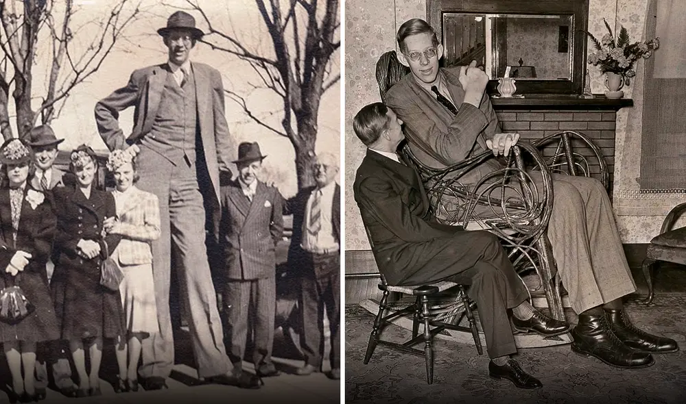 Robert Pershing Wadlow nació el 22 de febrero de 1918 en Estados Unidos. Foto: composición LR Robert Pershing Wadlow nació el 22 de febrero de 1918 en Estados Unidos. Foto: composición LR