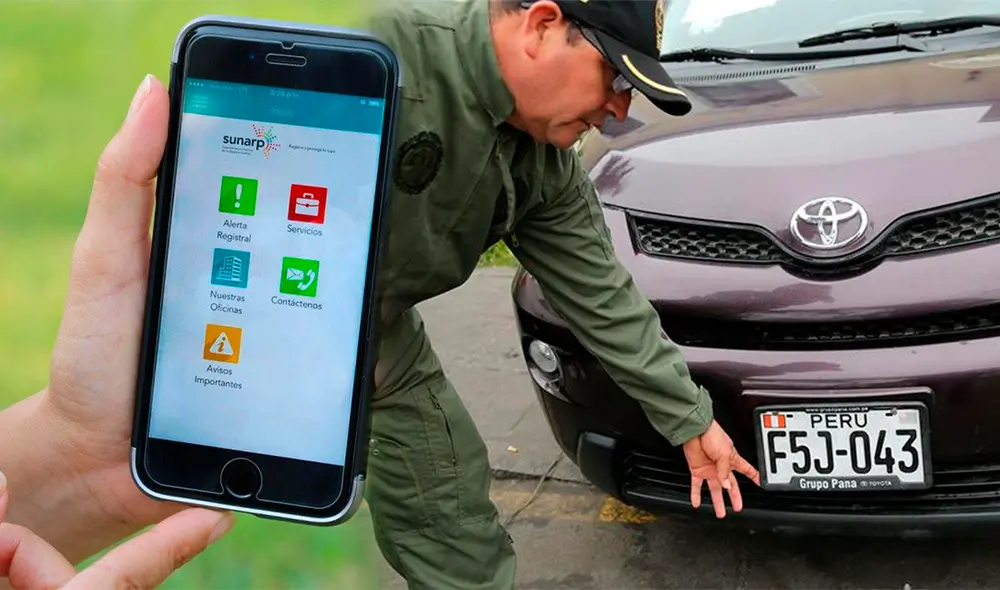 De esta manera, podrás verificar la placa de un auto específico a través de Sunarp. Foto: composición/difusión/Andina