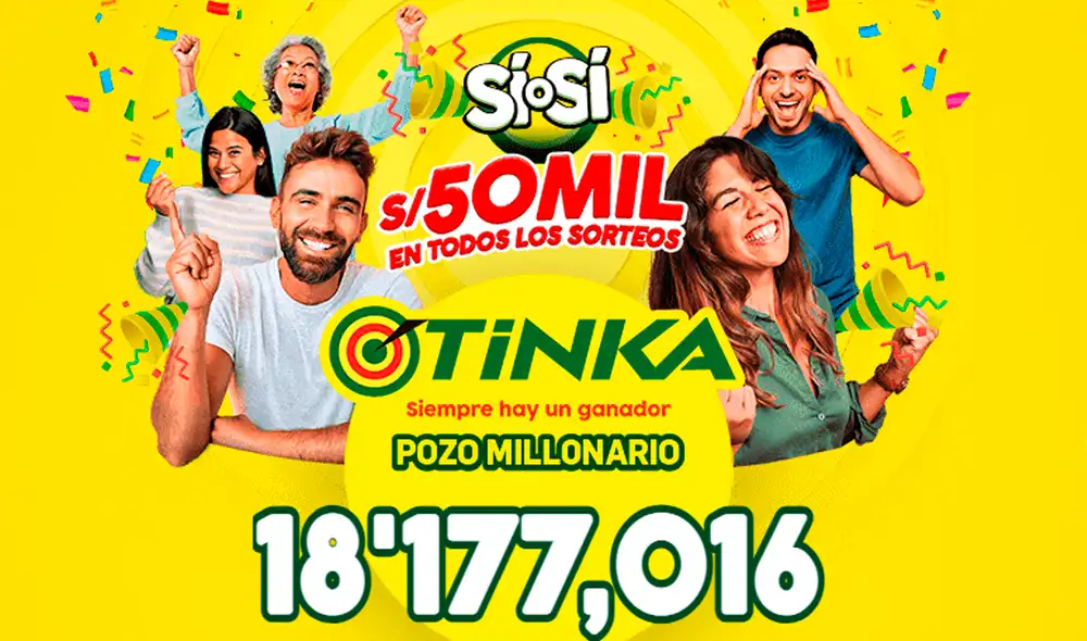 El pozo millonario de La Tinka ya supera los 18 millones de soles. Foto: captura de La Tinka El pozo millonario de La Tinka ya supera los 18 millones de soles. Foto: captura de La Tinka