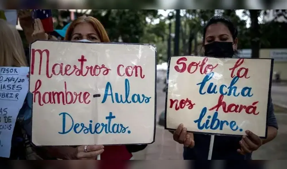 El Gobierno venezolano no se ha pronunciado sobre los reclamos de los educadores hasta el momento. Foto: EFE El Gobierno venezolano no se ha pronunciado sobre los reclamos de los educadores hasta el momento. Foto: EFE