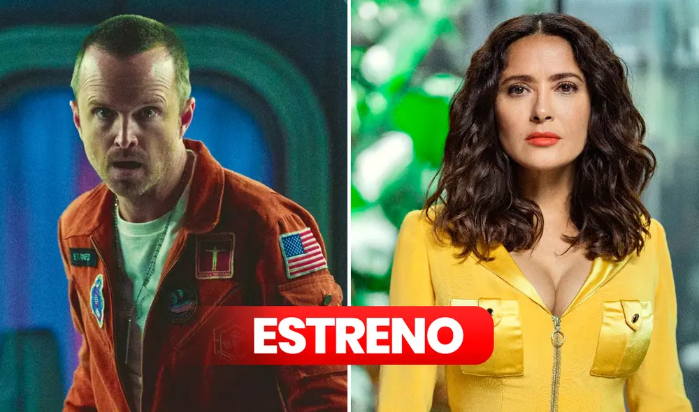La nueva temporada de “Black mirror” tendrá como protagonistas, entre otros, a Aaron Paul y Salma Hayek. Foto: composición LR/Netflix