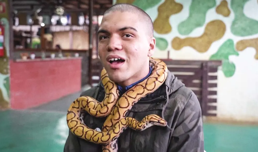 En Brasil, los especialistas aseguran que los reptiles, como las serpientes, ayudan a personas a mejorar su comunicación y a reducir su ansiedad. Foto: AFP En Brasil, los especialistas aseguran que los reptiles, como las serpientes, ayudan a personas a mejorar su comunicación y a reducir su ansiedad. Foto: AFP