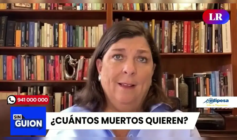 Rosa María Palacios se refirió a la postura de Dina Boluarte ante las protestas. Foto/Video: LR+ Rosa María Palacios se refirió a la postura de Dina Boluarte ante las protestas. Foto/Video: LR+