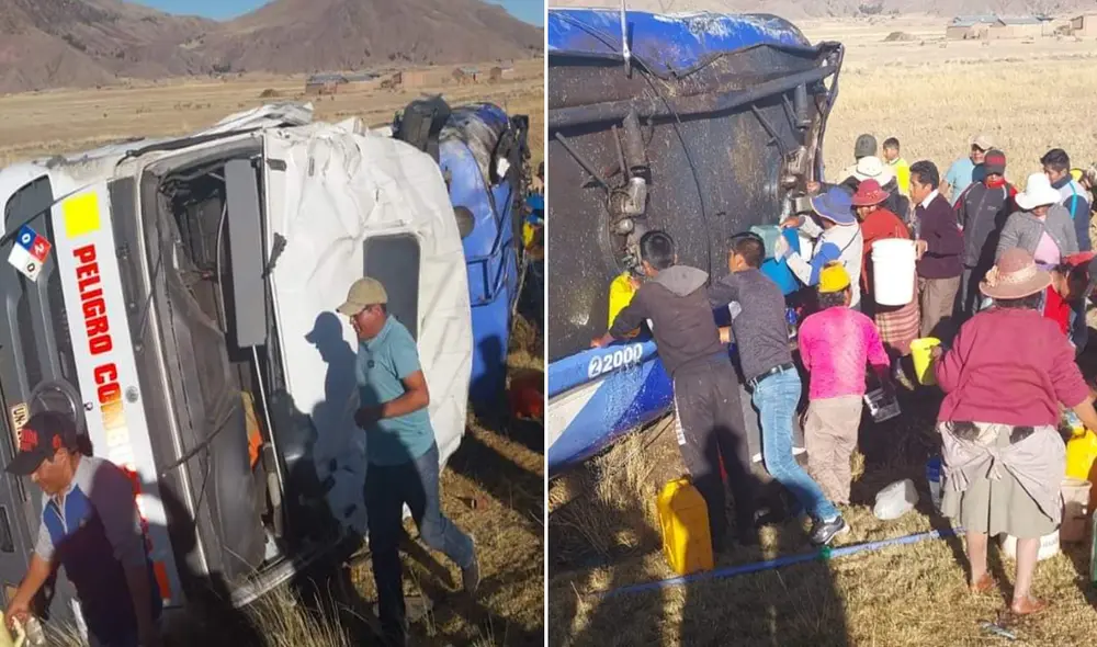 Accidente se registró el último lunes en la vía Azángaro-Juliaca. Foto: composición LR/ENE Noticias - Video: ENE Noticias