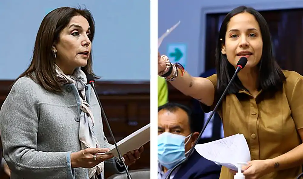 Juárez y Bazán discutieron durante el Pleno. Foto: composición LR/captura de Latina - Video: Congreso
