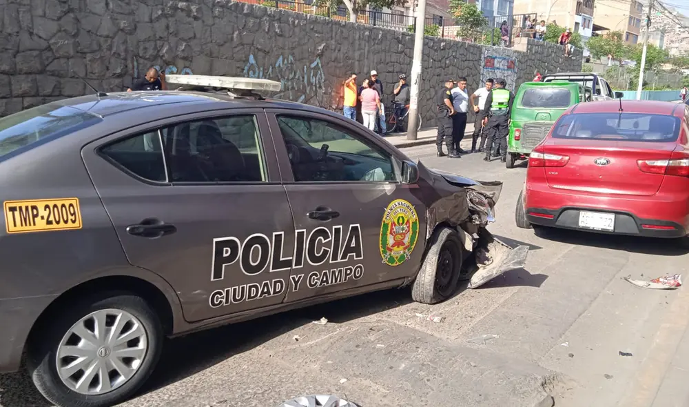 Un patrullero de la PNP también resultó afectado. Foto: difusión