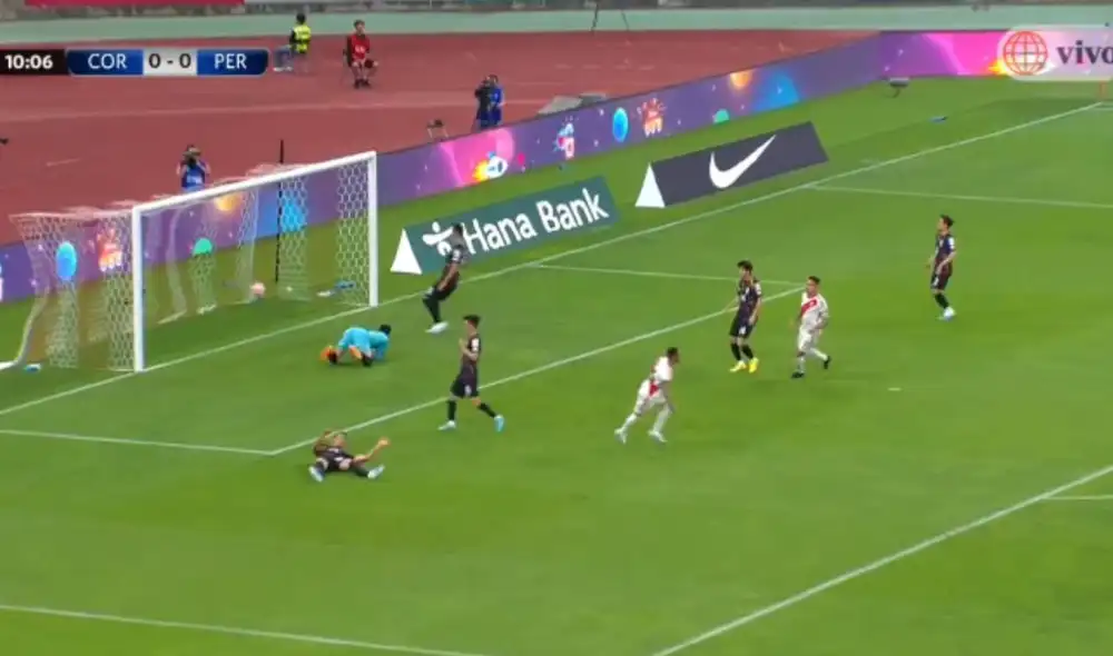 La selección peruana se mide ante Corea del Sur en el Estadio Asiad de Busan. Foto: captura América TV