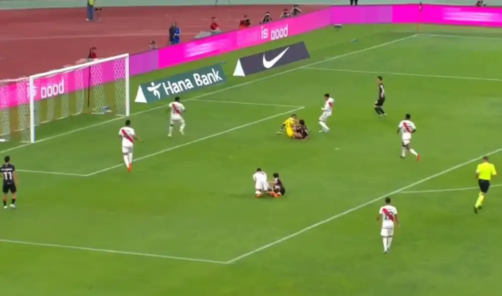 Pedro Gallese volvió a ser titular para este amistoso frente a Corea del Sur. Foto: captura América TV / Video: América TV