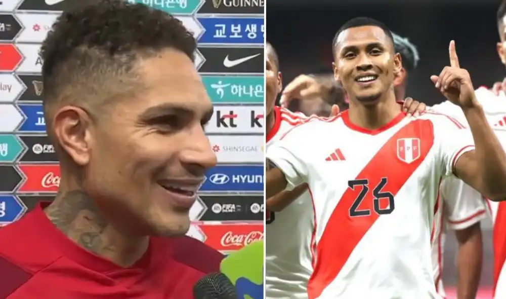 Paolo Guerrero fue titular en este amistoso ante Corea del Sur. Foto: captura de Movistar