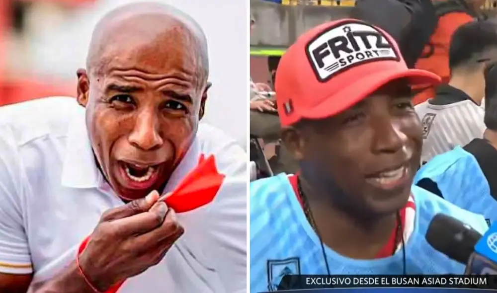 El 'Cuto' Guadalupe tuvo emotivo encuentro con integrantes de la selección peruana de fútbol en el aeropuerto de Seúl. Foto: composición LR/captura América TV/difusión