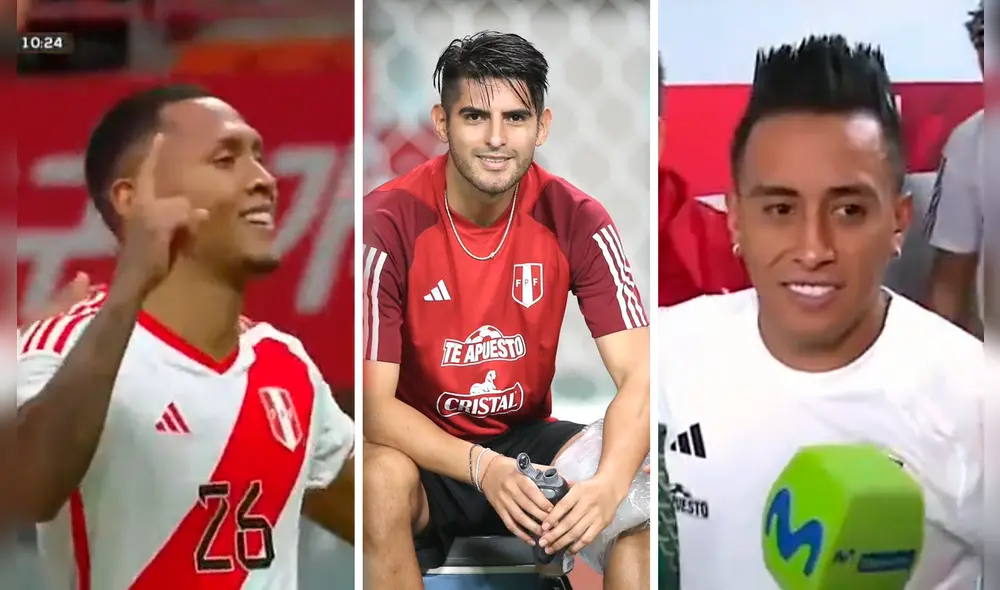 Bryan Reyna anotó su segundo gol con la Bicolor. Foto: composición/captura Movistar Deportes