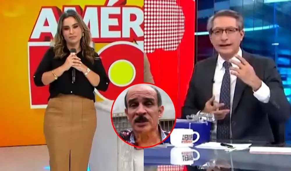 Ethel Pozo se pone sentimental con Federico Salazar. Foto: composición LR/ Capturas de América TV/ Willax - Video: América TV