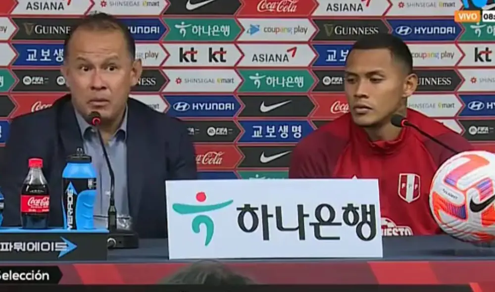 Bryan Reyna fue titular ante Corea del Sur. Foto. captura Movistar Deportes