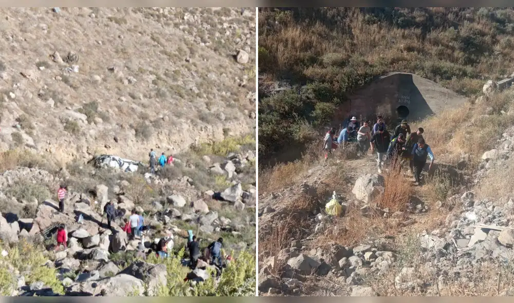 Miniván cayó a abismo y dejó 6 muertos. Foto: composición LR/LR/difusión Miniván cayó a abismo y dejó 6 muertos. Foto: composición LR/LR/difusión