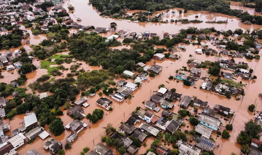 Brasil vive una compleja temporada de inundaciones que afectan la zona sur del país. Foto: G1 - Video: Globo