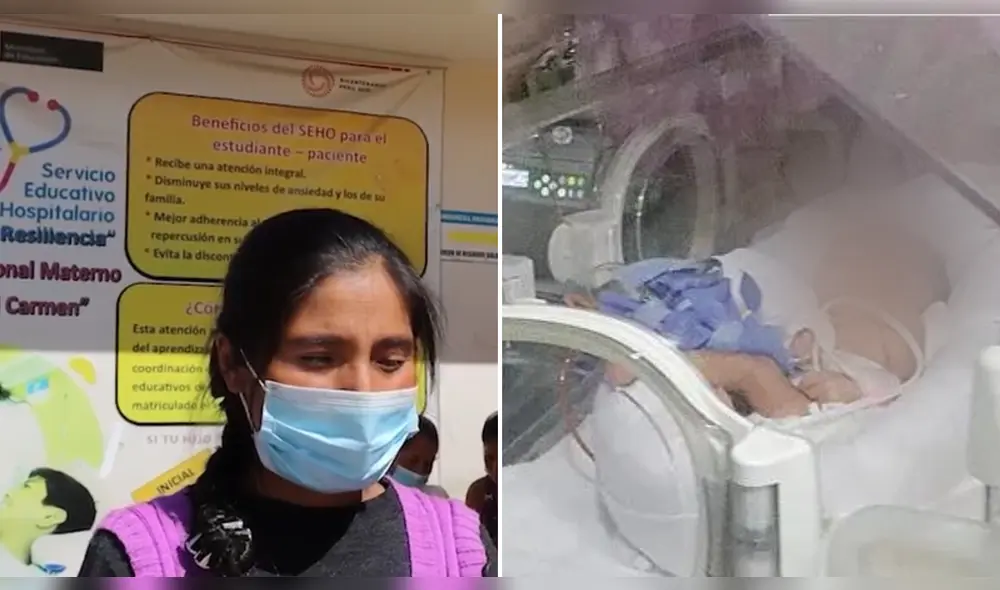 Madre de trillizas recién nacidas. Foto: composición LR/Huanca York Times/Canal 21 Huancayo