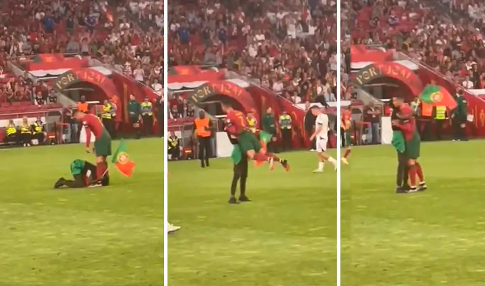 Cristiano Ronaldo fue titular en el partido que Portugal ganó 3-0 a Bosnia. Foto: composición GLR