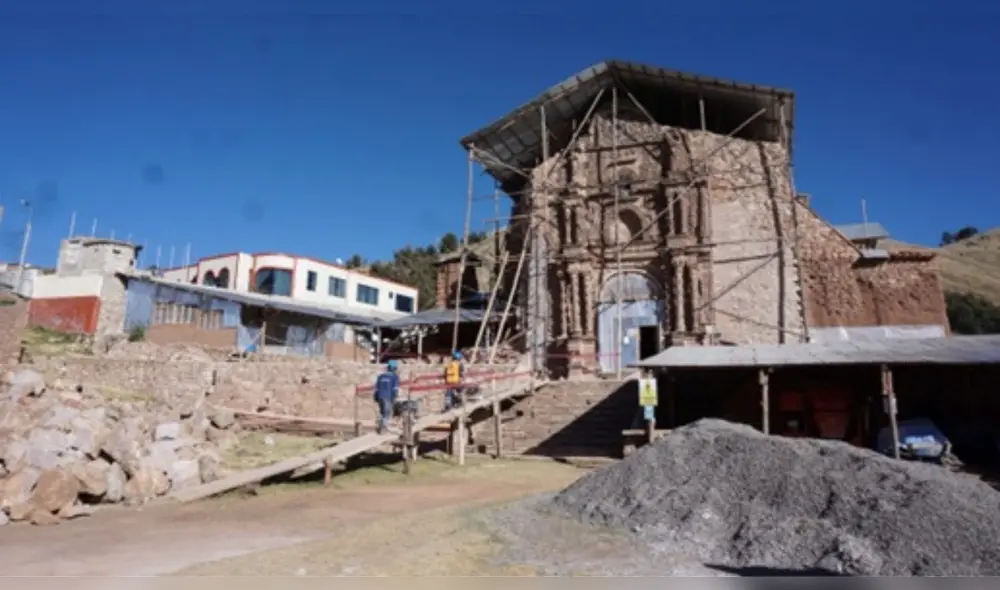 Trabajos. Iglesias de Juli, Orurillo y Umachiri son reconstruidas por el ministerio de Cultura en Puno. Foto: La República