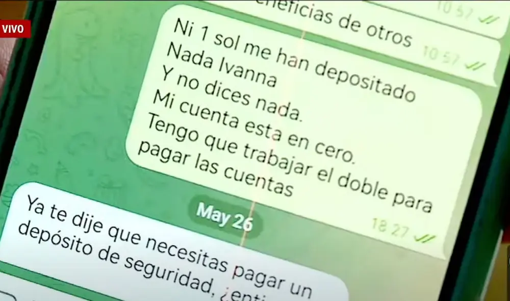 Estafadores exigen montos que superan los mil soles para que la víctimas accedan a sus supuestas ganancias. Foto: captura Latina Estafadores exigen montos que superan los mil soles para que la víctimas accedan a sus supuestas ganancias. Foto: captura Latina
