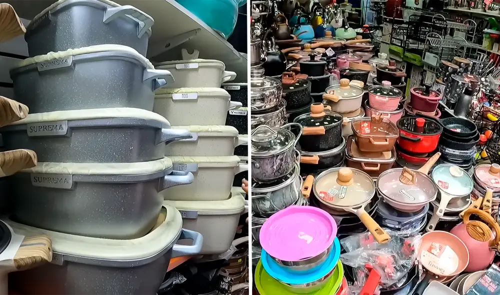 En este lugar del Cercado de Lima encontrarás todos los diseños de ollas. Foto: composición LR/captura de YouTube/Mi Receta Mágica