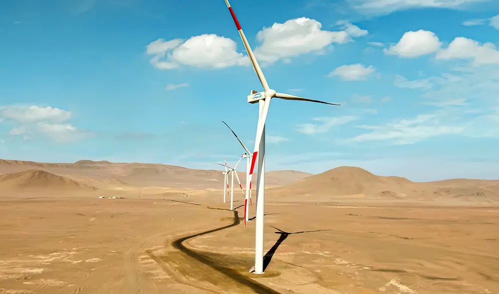 Central Eólica Punta Lomitas posee una capacidad nominal de 260 MW. Foto: Engie Perú