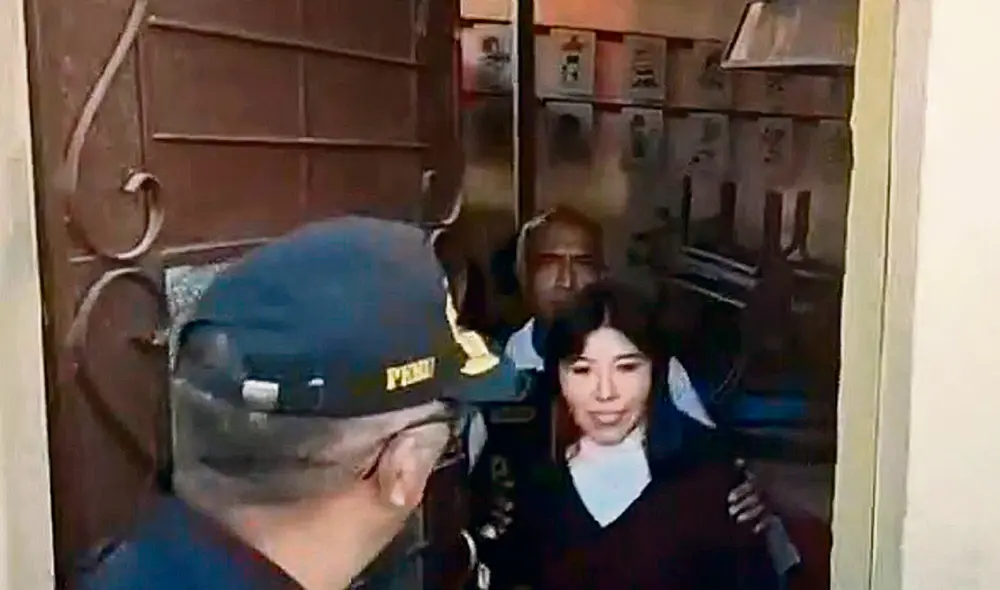 Tranquilidad. Betssy Chávez sonrió durante su detención. Foto: difusión