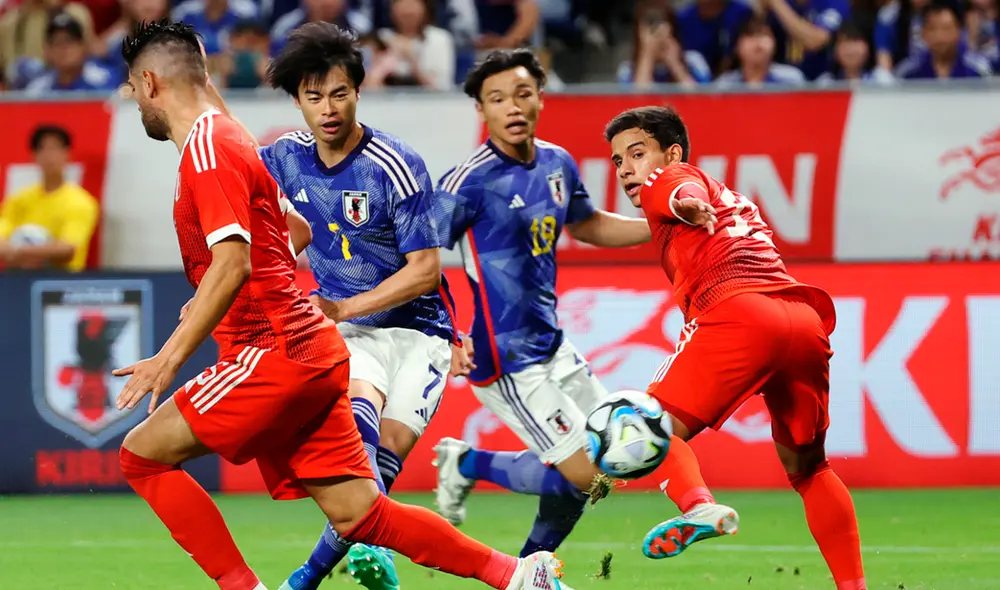 Kaoru Mitoma también asistió a Junya Ito en el tercer gol de Japón a Perú. Foto: EFE