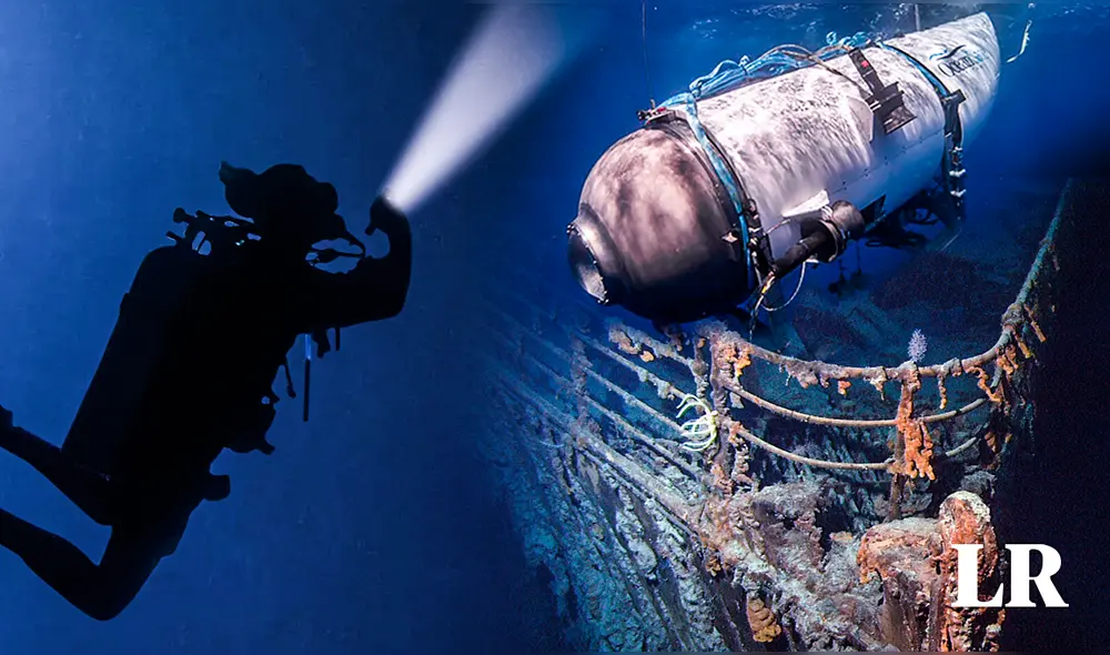 Los buzos no pueden participar en los operativos de rescate del submarino Titán, perdido cuando se dirigía al Titanic. Foto: composición de Fabrizio Oviedo / La República / AFP