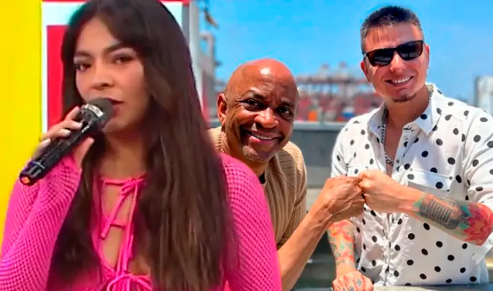 Cielo Torres habló sobre lo que pasa entre Sergio George y Farik Grippa. Foto: composición LR/captura de América TV/difusión - Video: América TV