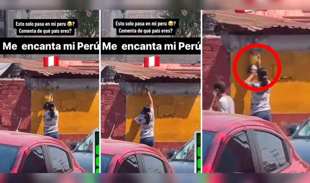 El video de peruana que licua en la calle fue compartido en TikTok. Foto: composición LR/TikTok/@elizamiche