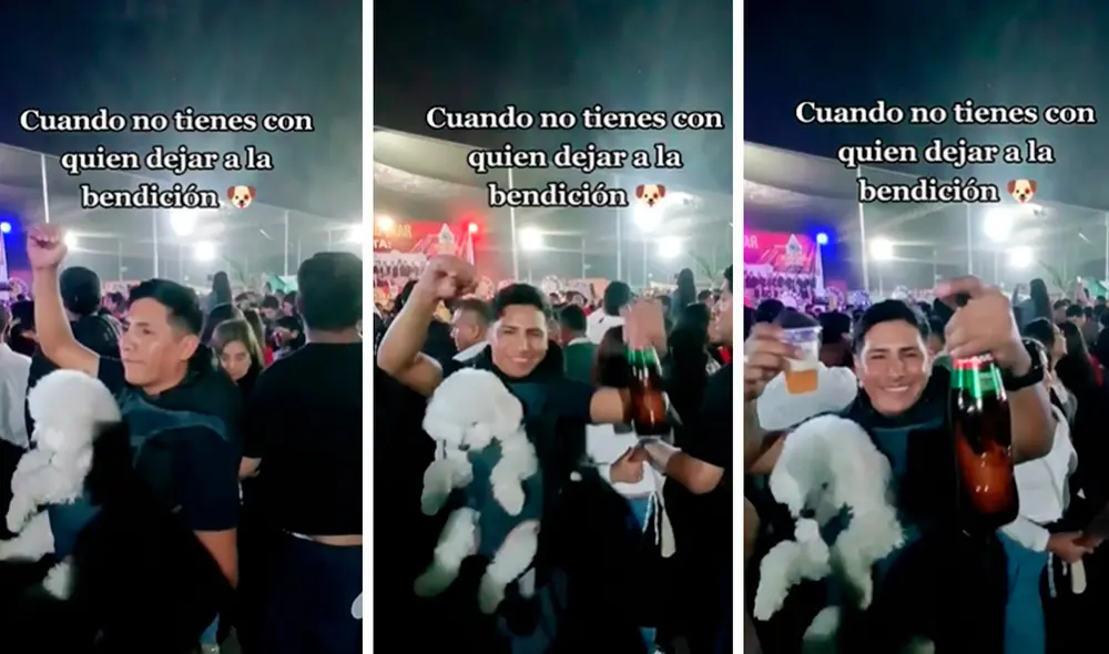 Los cibernautas elogiaron la responsabilidad del joven con su mascota. Foto: composición LR / capturas de TikTok / @CarolinaLeonCarde Los cibernautas elogiaron la responsabilidad del joven con su mascota. Foto: composición LR / capturas de TikTok / @CarolinaLeonCarde