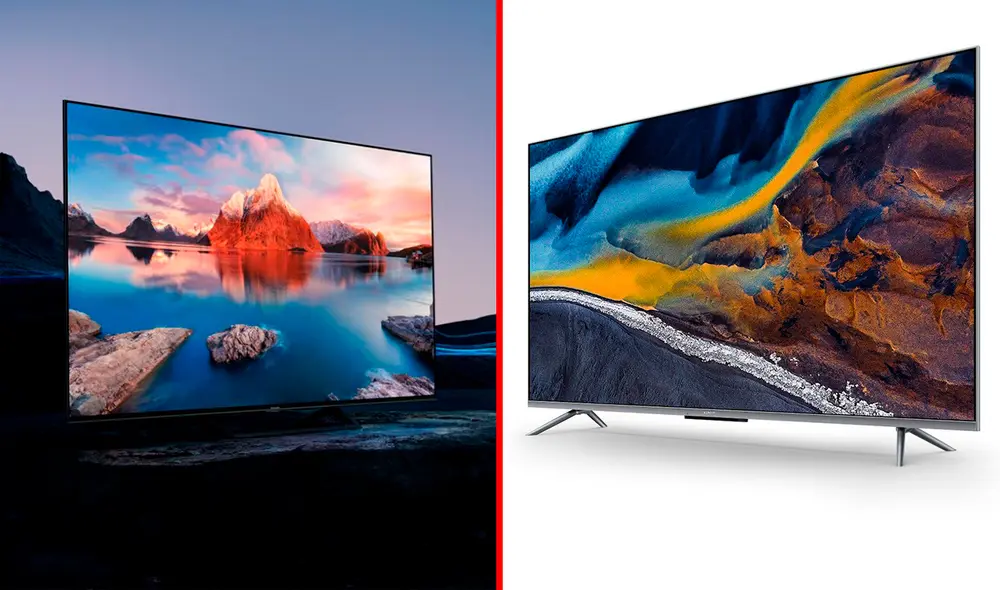 Al lado izquierdo, se puede apreciar la TV A Pro y al derecho el nuevo TV Q2. Foto: Composición LR / Xiaomi