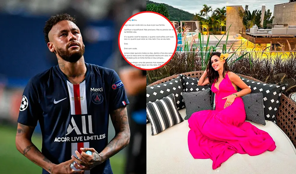 Neymar pide disculpas públicas a su novia, Bruna Biancardi. Foto: composición LR/Instagram/AFP