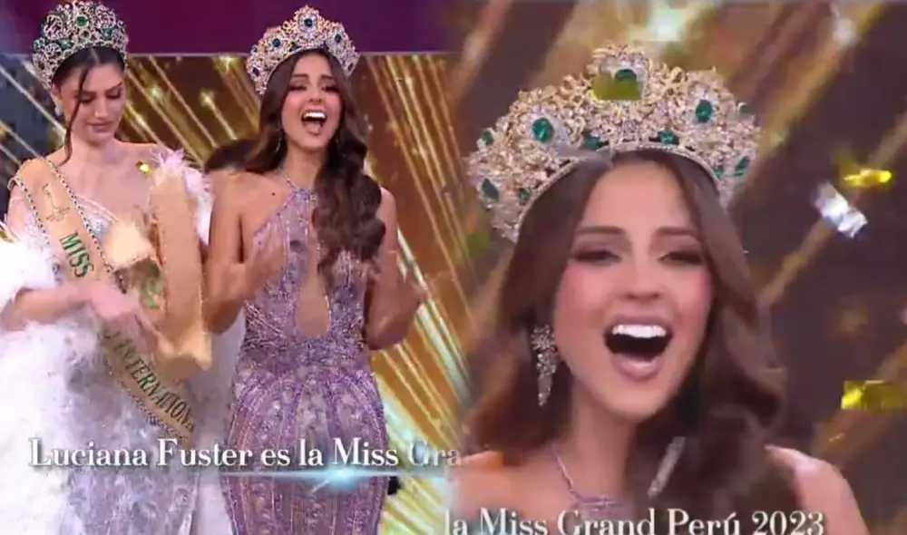 Luciana Fuster gana el Miss Grand Perú. Foto: composición LR/captura de América TV Luciana Fuster gana el Miss Grand Perú. Foto: composición LR/captura de América TV
