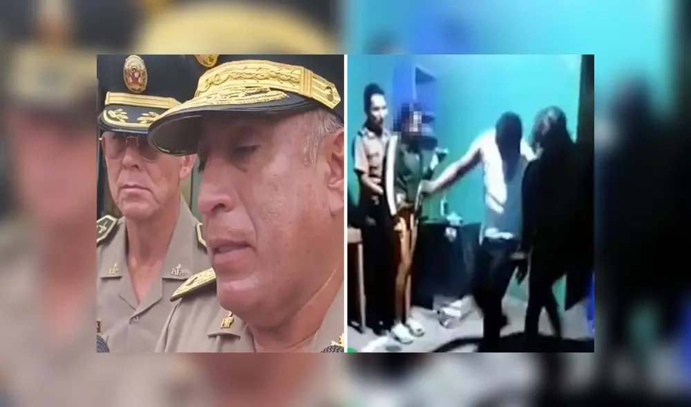 Policías realizan fiesta en su centro de trabajo. Foto: Rosa Quincho/URPI- LR