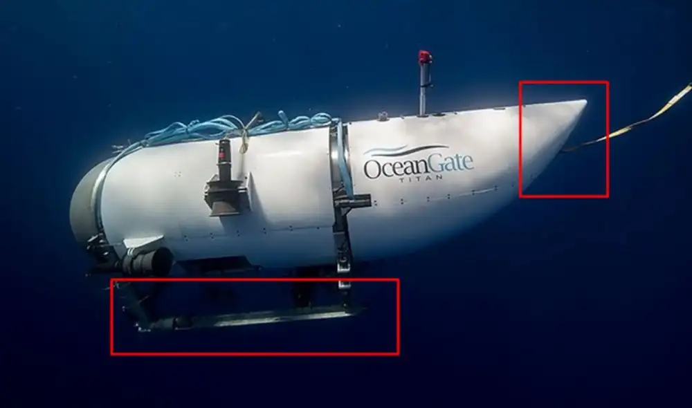 Ambos residuos encontrados pertenecen al Titán. Falta detectar las restantes partes y el cuerpo de los muertos. Foto: AFP/@AlertaMundial2/Twitter