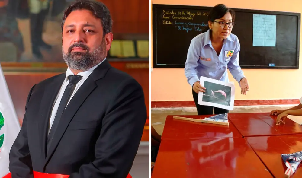 Ricardo Cuenca no está conforme con reforma docente. Foto: composición LR / Andina / Andina Ricardo Cuenca no está conforme con reforma docente. Foto: composición LR / Andina / Andina