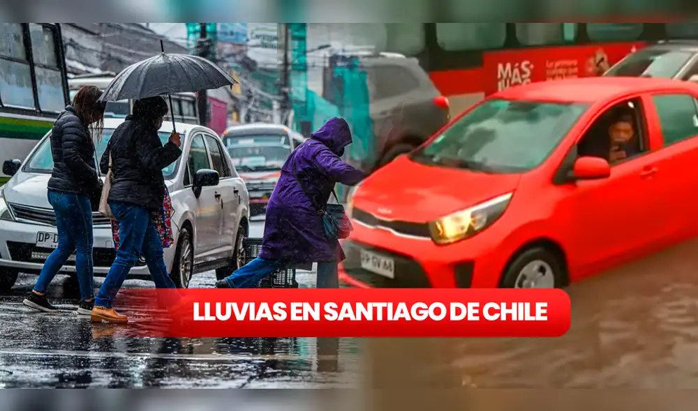 Conoce la última información acerca de las lluvias en Santiago. Foto: composición LR/El Desconcierto/captura de 24 horas